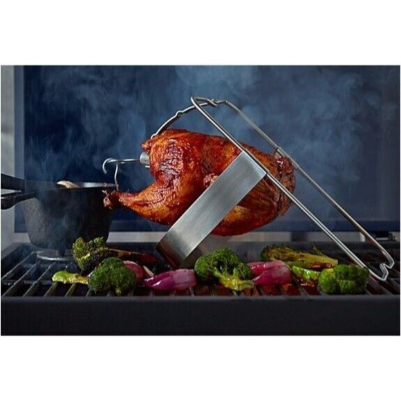 The Ultimate Chicken Roaster Williams Sonoma-Stainless Steel Barbecue Grill Tool - Picture 5 of 9